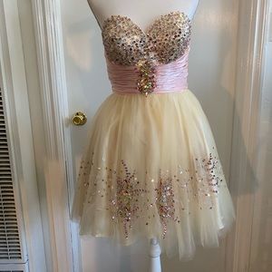 Cinderella Short Sequins Ball Dress